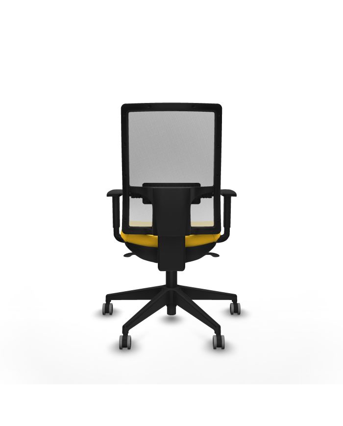 Silla Ergonómica Horna sincro blanca brazos 1D base piramidal