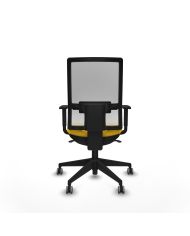 Silla Ergonómica Horna sincro blanca brazos 1D base piramidal