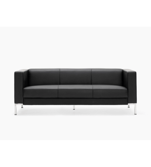 Sofá CAIRO de tres plazas de Euromof, en acabado negro-0