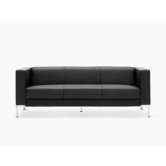Sofá CAIRO de tres plazas de Euromof, en acabado negro