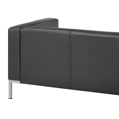 Sofá CAIRO de tres plazas de Euromof, en acabado negro