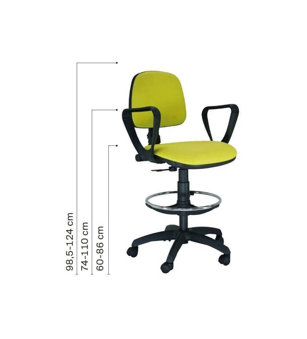 Taburete giratorio con ruedas VALDAÑA