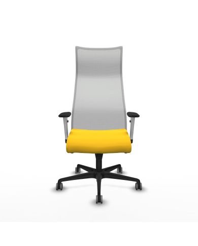 Silla Ergonómica Albacete sincro blanca brazos blancos base