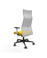 Silla Ergonómica Albacete sincro blanca brazos blancos base nailon