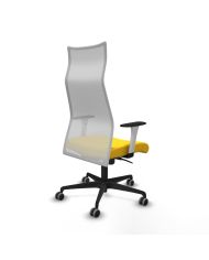 Silla Ergonómica Albacete sincro blanca brazos blancos base nailon