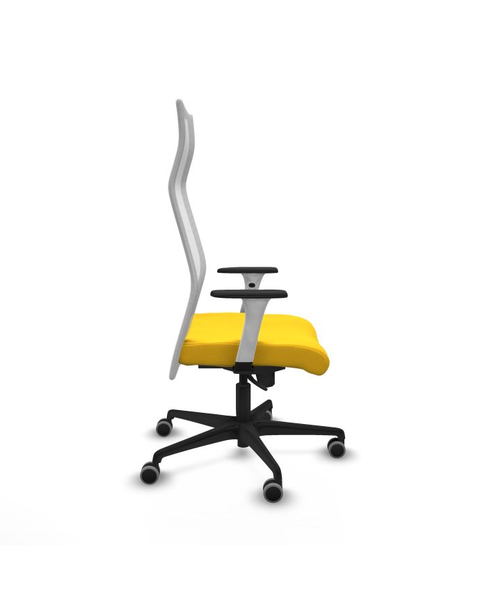 Silla Ergonómica Albacete sincro blanca brazos blancos base nailon