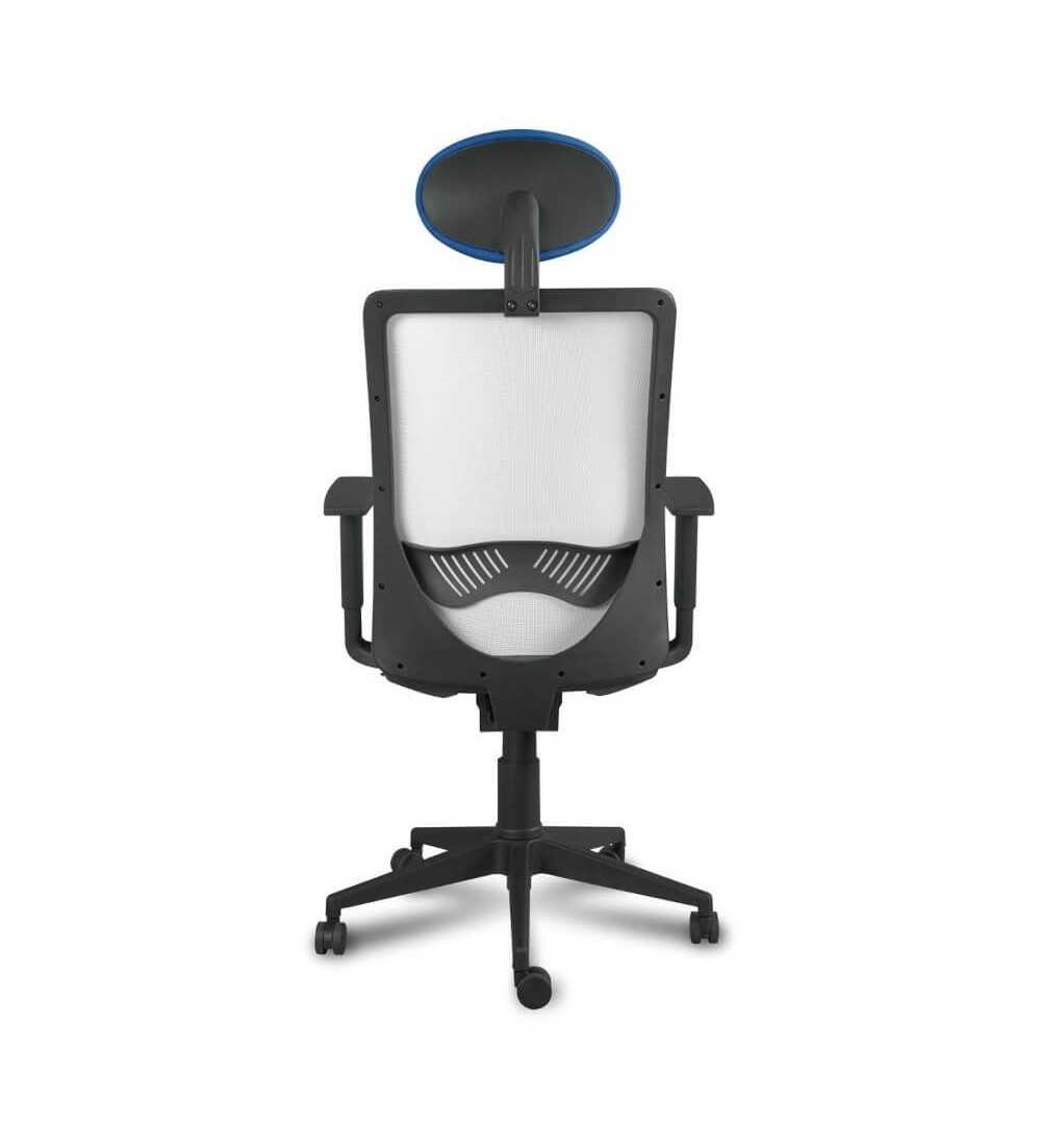 Silla ergonómica de oficina modelo ERGOSTELLAR, con cabezal, brazos regulables