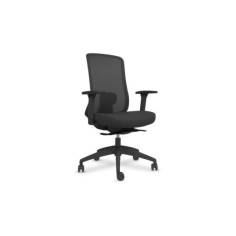 Silla ergonómica de oficina modelo DYNAMIS negro, brazos regulables, mecanismo SYNCRO