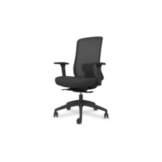 Silla ergonómica de oficina modelo DYNAMIS negro, brazos regulables, mecanismo SYNCRO