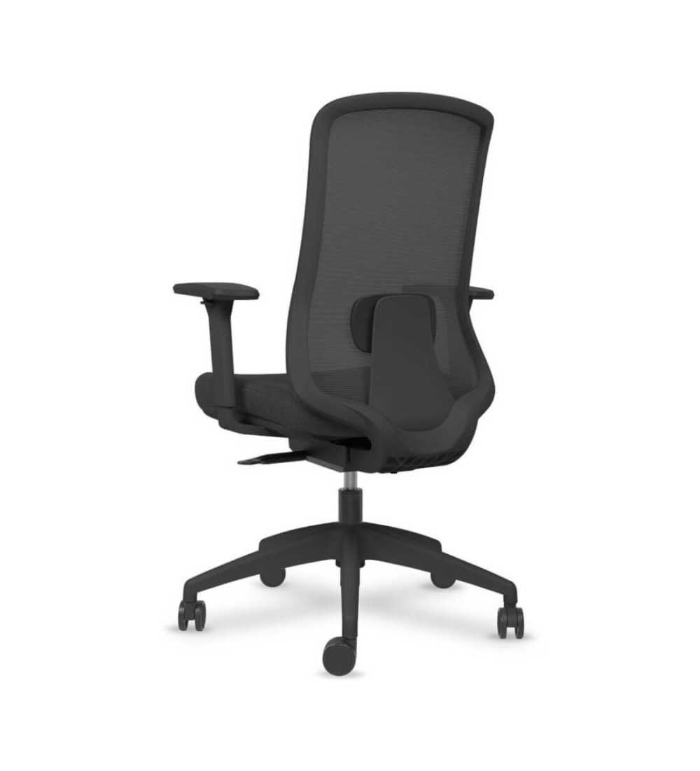Silla ergonómica de oficina modelo DYNAMIS negro, brazos regulables, mecanismo SYNCRO