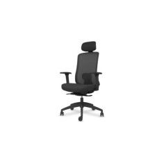 Silla ergonómica de oficina modelo DYNAMIS negro  con cabezal, brazos regulables, mecanismo SYNCRO