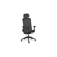 Silla ergonómica de oficina modelo DYNAMIS negro  con cabezal, brazos regulables, mecanismo SYNCRO