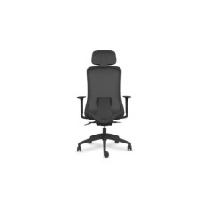 Silla ergonómica de oficina modelo DYNAMIS negro  con cabezal, brazos regulables, mecanismo SYNCRO