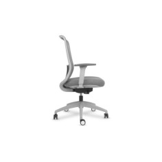Silla ergonómica de oficina modelo DYNAMIS gris, brazos regulables, mecanismo SYNCRO