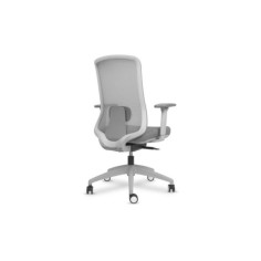 Silla ergonómica de oficina modelo DYNAMIS gris, brazos regulables, mecanismo SYNCRO