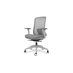 Silla ergonómica de oficina modelo DYNAMIS gris, brazos regulables, mecanismo SYNCRO