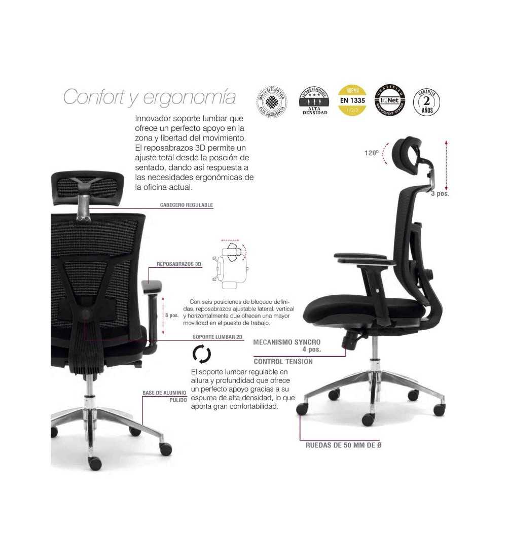 Silla ergonómica ANKARA de Euromof, uso recomendado 8 horas-2 Silla ergonómica ANKARA de Euromof, uso recomendado 8 horas-2