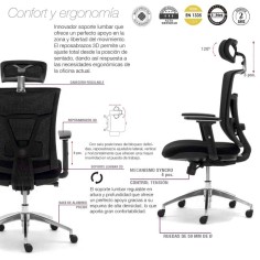 Silla ergonómica ANKARA de Euromof, uso recomendado 8 horas