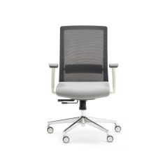 Silla ergonómica NIZA de Euromof en acabado blanco, uso recomendado 8 horas