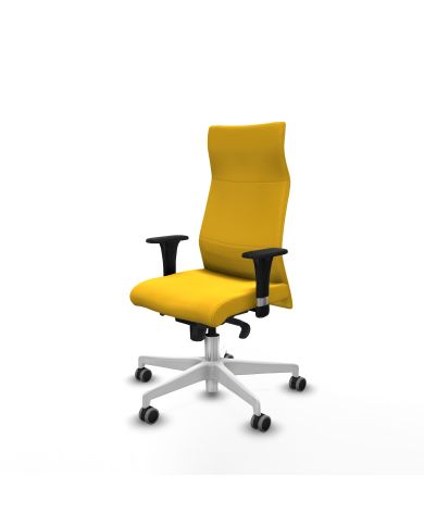 Silla Ergonómica Albacete XL sincro brazos 1D base blanca