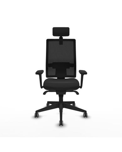 Silla Ergonómica Horna sincro negra brazos 3D base