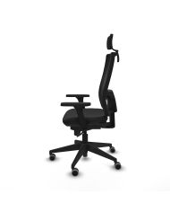 Silla Ergonómica Horna sincro negra brazos 3D base piramidal cabecero 2D