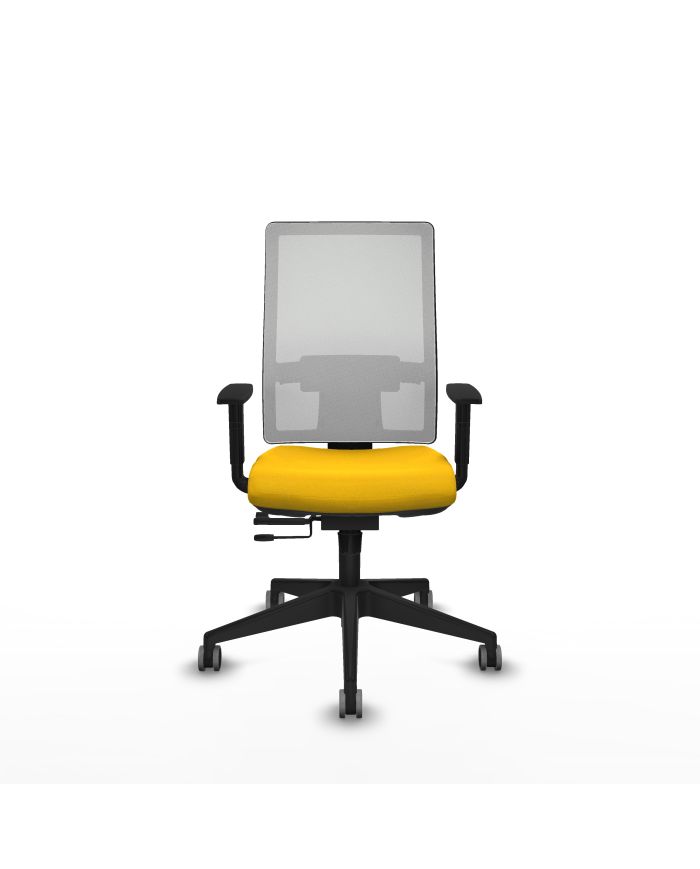Silla Ergonómica Horna traslack blanca bali brazos 1D base piramidal