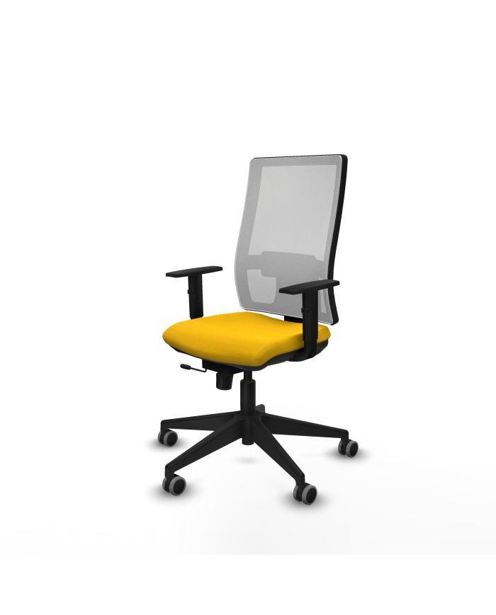 Silla Ergonómica Horna traslack blanca bali brazos 1D base piramidal