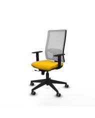 Silla Ergonómica Horna traslack blanca bali brazos 1D base piramidal