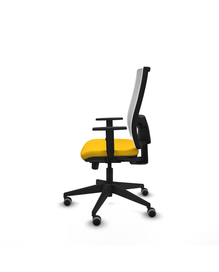 Silla Ergonómica Horna traslack blanca bali brazos 1D base piramidal