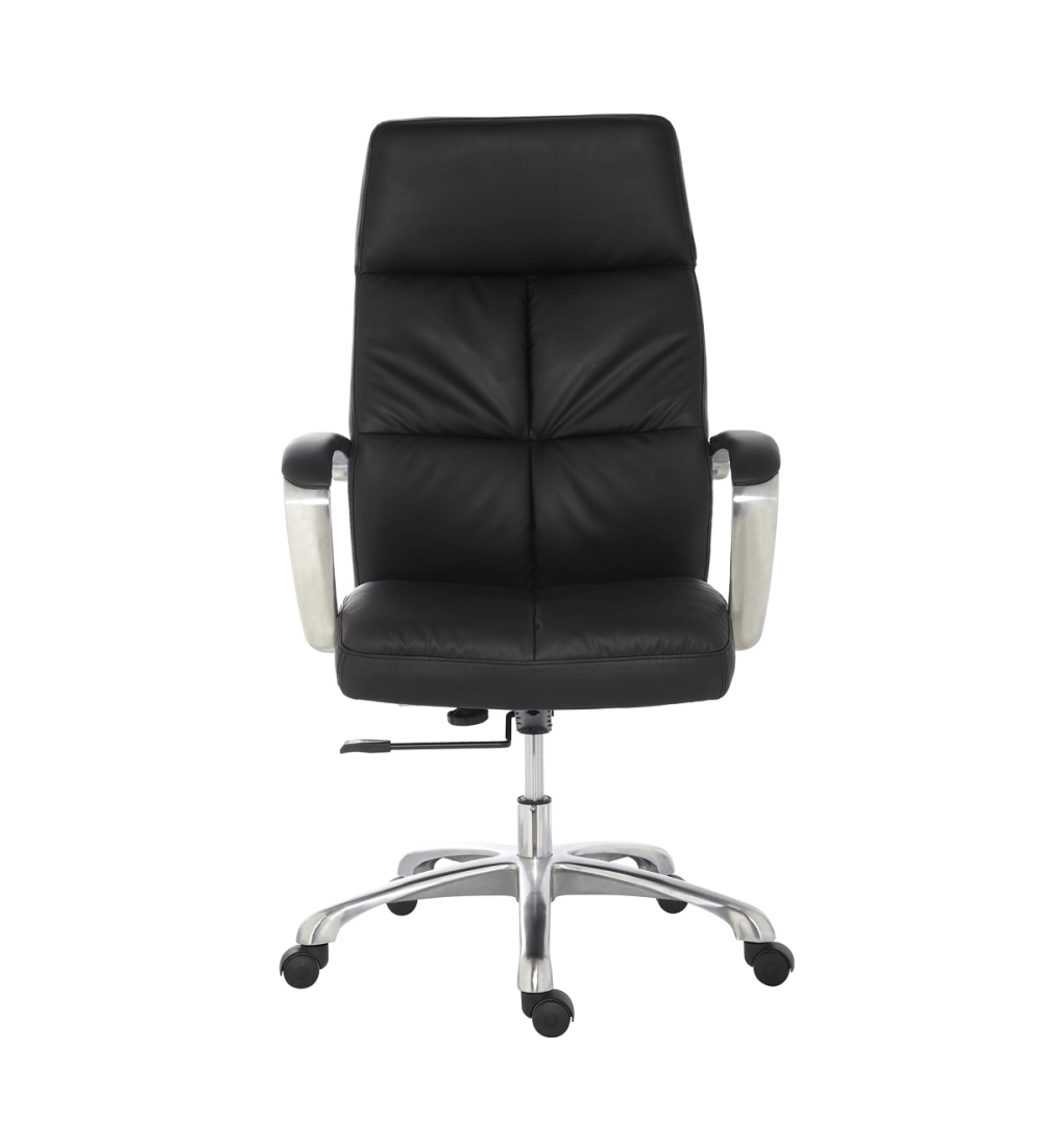 Sillón de dirección DUBLIN de Euromof, en acabado ecopiel negro-3 Sillón de dirección DUBLIN de Euromof, en acabado ecopiel negro-3