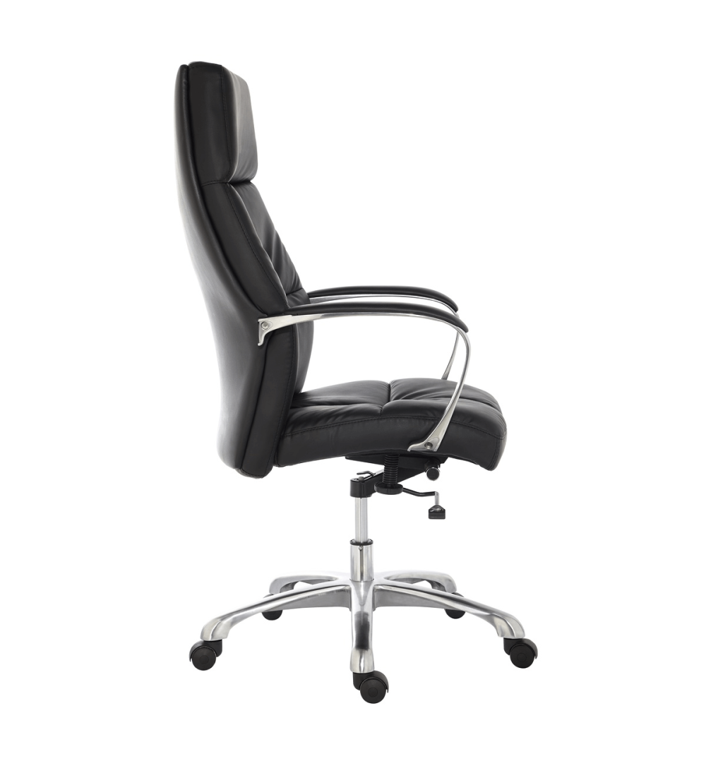 Sillón de dirección DUBLIN de Euromof, en acabado ecopiel negro-4 Sillón de dirección DUBLIN de Euromof, en acabado ecopiel negro-4
