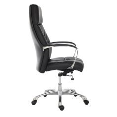 Sillón de dirección DUBLIN de Euromof, en acabado ecopiel negro