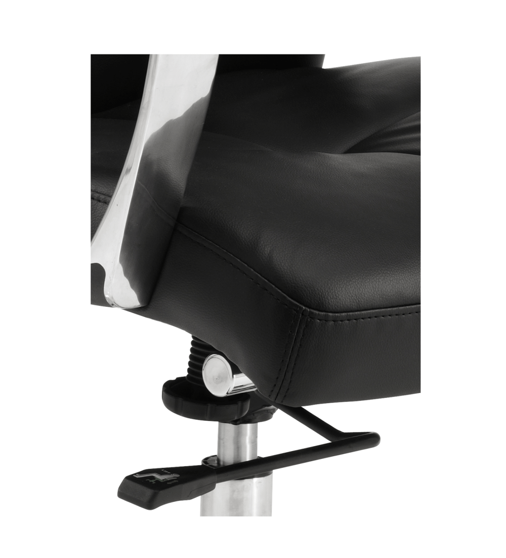 Sillón de dirección DUBLIN de Euromof, en acabado ecopiel negro-5 Sillón de dirección DUBLIN de Euromof, en acabado ecopiel negro-5