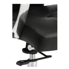 Sillón de dirección DUBLIN de Euromof, en acabado ecopiel negro