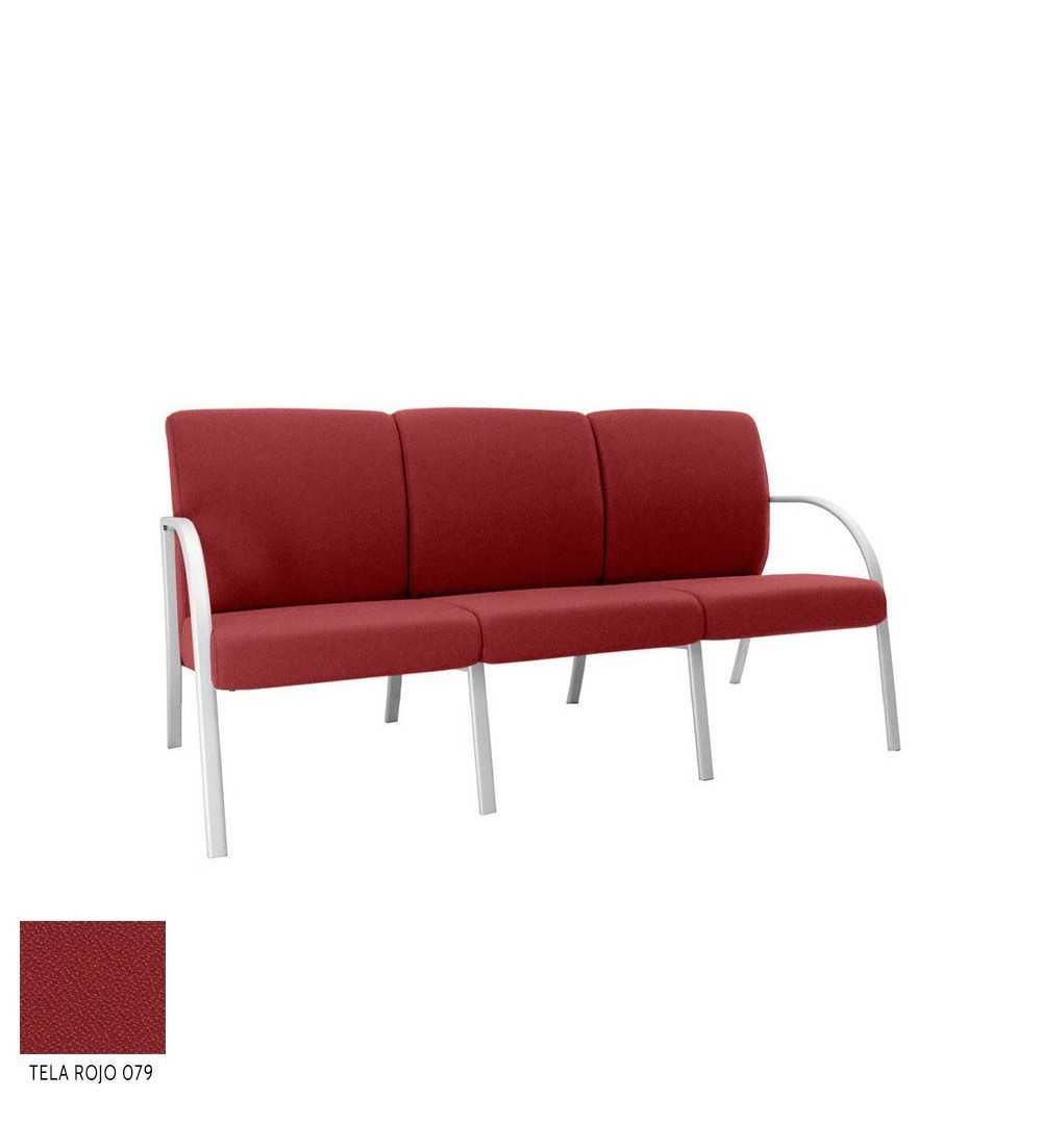 Sillón sala de espera modelo SELENA de Vincolo, 3 plazas