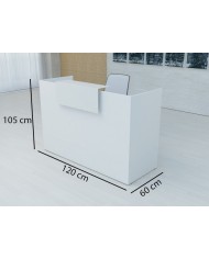 Mostrador recepción BELMO Medida 120 cm Blanco