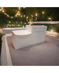 Mostrador recepción BELMO 200 cm Blanco