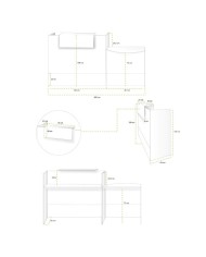 Mostrador recepción BELMO 200 cm Blanco