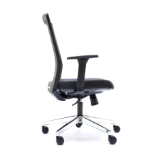 Silla ergonómica NIZA de Euromof en acabado negro, uso recomendado 8 horas
