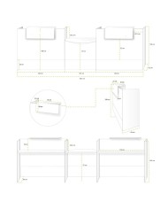 Mostrador recepción BELMO 320 cm Blanco