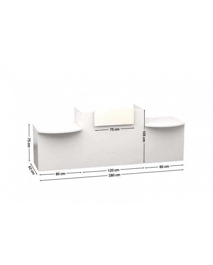 Mostrador recepción BELMO 280 cm Blanco Mostrador recepción BELMO 280 cm Blanco