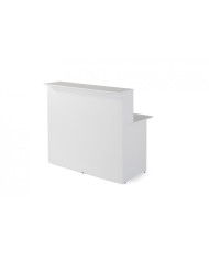 Mostrador recepción BASIC recto, color blanco, ancho 120 cm