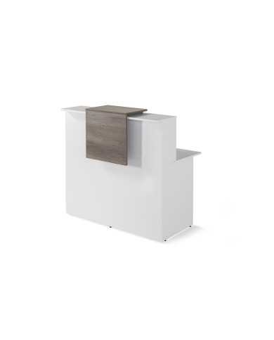 Mostrador de recepción BASIC , blanco con sobremostrador nebraska, ancho 120 cm