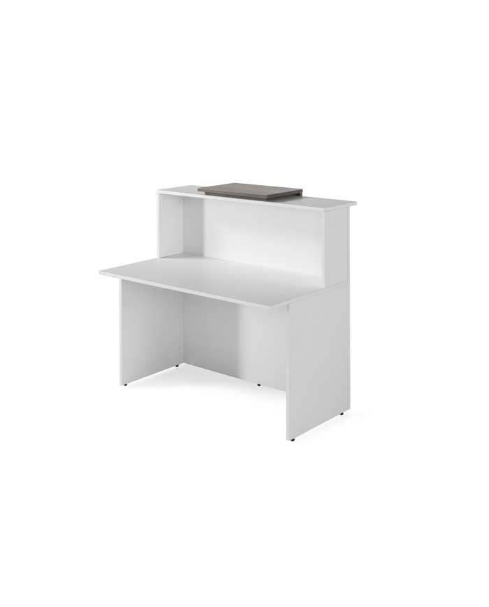 Mostrador de recepción BASIC , blanco con sobremostrador nebraska, ancho 120 cm Mostrador de recepción BASIC , blanco con sobremostrador nebraska, ancho 120 cm