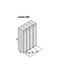 TAQUILLA BD 300 1 PUERTA 3 MÓDULOS AZUL