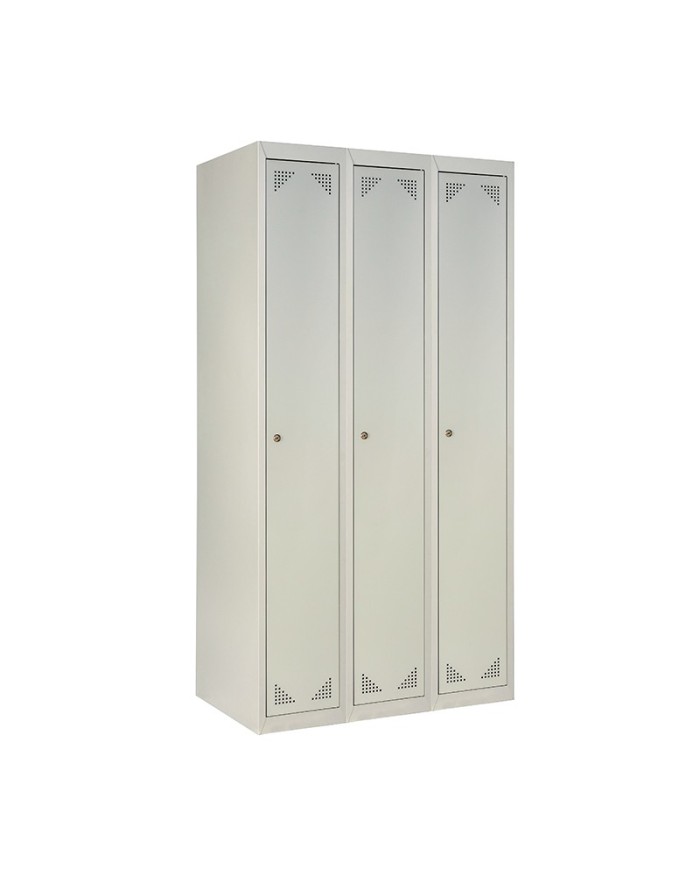 TAQUILLA DESMONTADA 3 PUERTAS 3 MÓDULOS GRIS