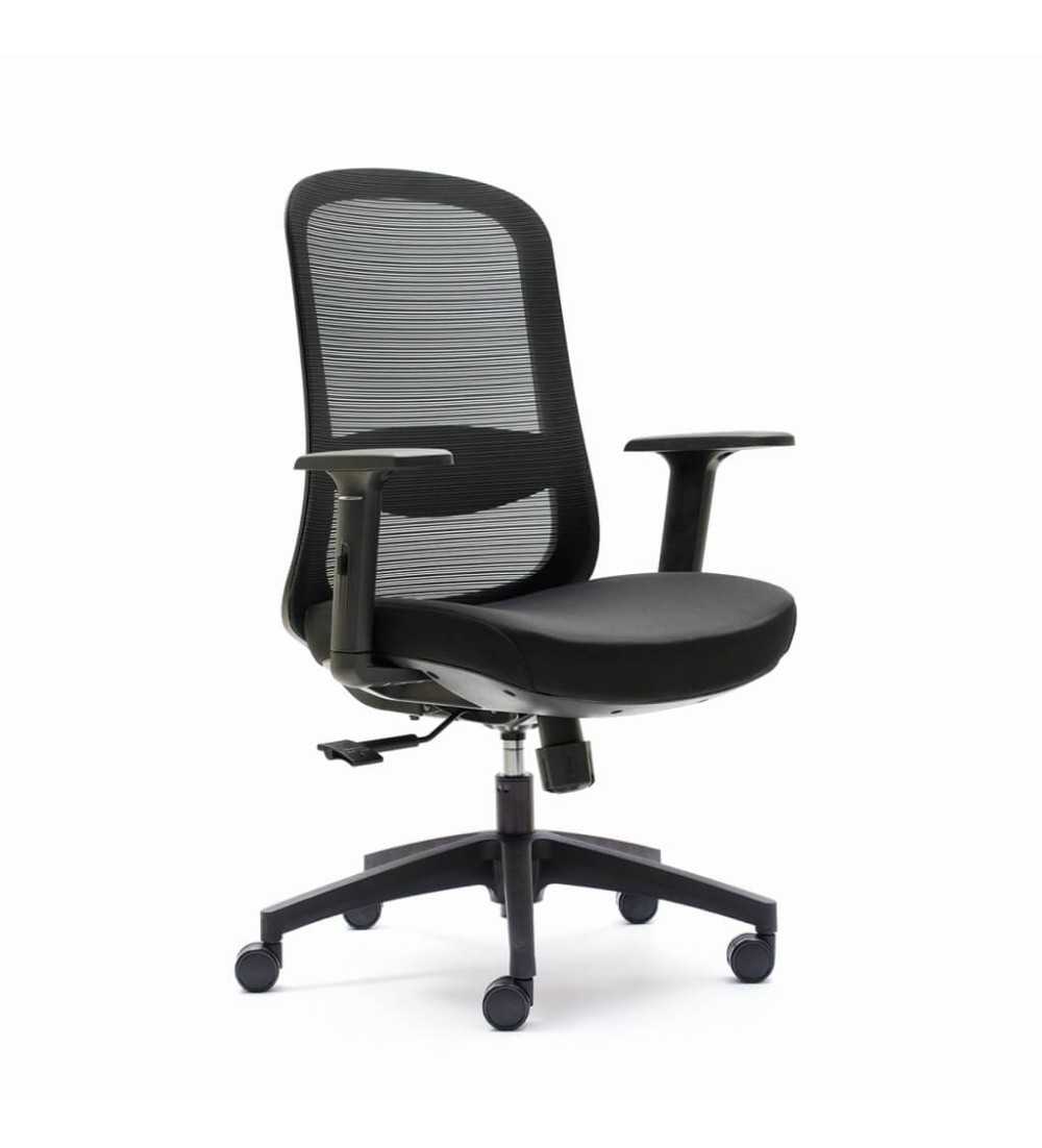 Silla ergonómica LIMA de Euromof, en acabado negro Silla ergonómica LIMA de Euromof, en acabado negro