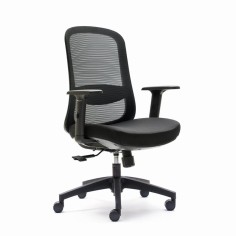 Silla ergonómica LIMA de Euromof, en acabado negro
