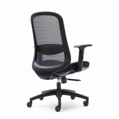 Silla ergonómica LIMA de Euromof, en acabado negro